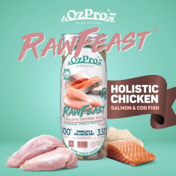 OzPro Freeze Dried Holistic Chicken Salmon Cod fish